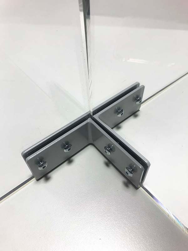 Sneeze Guard Stand Screen Bracket T Shape Aluminum Alloy Handrail Office Desktop 