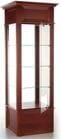 82&quotH Museum Showcases in Real Wood - Square Tower Locking Display Case