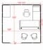10' x 10' x 7'H Clear Glass Modular Office w/ Black Frame - Starter Cubicle