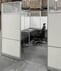 9' x 9' x 7'H White Laminate Modular Office Set with Desk and Chairs - Starter Unit