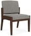 Amherst Wood Frame Armless Guest Chair in Standard Fabric or Vinyl