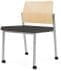 Avon Plywood Back / Fabric Seat Stackable Armless Chair on Casters - Upgrade Fabric or Healthcare Vinyl