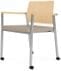 Avon Plywood Back / Fabric Seat Stackable Guest Chair on Casters - Upgrade Fabric or Healthcare Vinyl