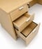 Maple Bow Front Conference Desk w/6 Drawers