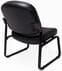 500 lbs. Capacity Antimicrobial Black Vinyl Guest Chair without Arms