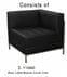 Black Tufted Modular 2-Seat Loveseat