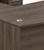 Columbia Walnut Bow Front U-Shaped Desk with Hutch, Height Adjustable L-Surface, 3 Drawers & Hutch - 71