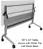 Flip & Stow Mobile Training Tables w/Privacy Panel - 60