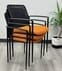Mesh Stacking Chair in Black Back with Orange Seat 
