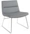 Modern Faux Leather Armless Guest Chair with Chrome Frame