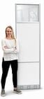 7'H White Laminate Office Panels w/Glass Window - 24&quotW x 7'H - See Other Sizes