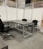 12' x 12' x 7'H White Laminate Modular Office Set with Desk and Chairs - Starter Unit
