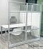 9' Long White Office Panel Wall Set with 72