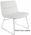 Modern Faux Leather Armless Guest Chair with Chrome Frame