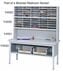 Modular Mailroom System- 25-Pocket Stackable Steel Sorter in Gray