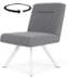 Willow 400 lb. Cap. Swivel Armless Guest Chair in Upgrade Fabric/Healthcare Vinyl