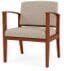 Amherst Wood Frame 400 lb Capacity Guest Chair in Upgrade Fabric or Healthcare Vinyl