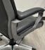 Black Leather Office Chair w/ Charcoal Accents