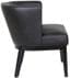 Black Vinyl Barrel Guest Chair