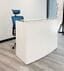 Curved Glass Top Reception Desk in Charcoal or White - 5' Wide