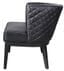 Diamond Stitched Black Vinyl Barrel Guest Chair