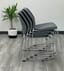 Gray 300 lb. Capacity Premium Padded Ganging Stacking Chair