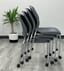Gray 300 lb. Capacity Padded Mobile Stacking Classroom Chair