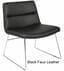 Modern Faux Leather Armless Guest Chair with Chrome Frame