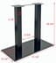 Steel Dual Column Conference Table Base in Black or Chrome - Single Leg