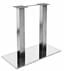 Steel Dual Column Conference Table Base in Black or Chrome - Single Leg