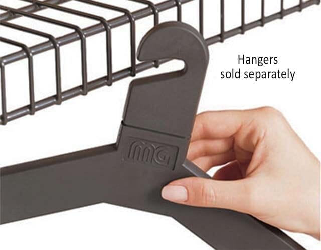 97” Portable Folding Coat Rack with Wire Grid Shelves