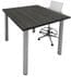 4' Square Standing Height Conference Table w/Round Post Legs