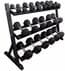 5-50 lb. Dumbbell Set w/ Storage Rack and Adjustable Weight Bench
