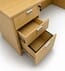 Maple Adjustable Height Rectangular Front L-Shaped Desk