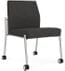 Mystic Armless Guest Chair w/Casters in Standard Fabric or Vinyl