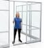 7'H Sliding Glass Door with Silver Frame