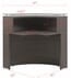 U-Shaped Curved Glass Top Reception Desk