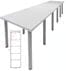 15' x 4' Standing Height Conference Table w/Round Post Legs