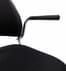 300 lb. Capacity Black Padded Mobile Stacking Guest Chair w/Armrests