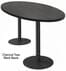 Oval Standing Height 8' Metal Disc Base Conference Table