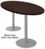 Oval Standing Height 8' Metal Disc Base Conference Table