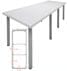 11' x 4' Standing Height Conference Table w/Round Post Legs