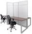 7'H TrendSpaces White Laminate Washable 4-Person Cluster Cubicle w/Glass