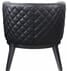 Diamond Stitched Black Vinyl Barrel Guest Chair