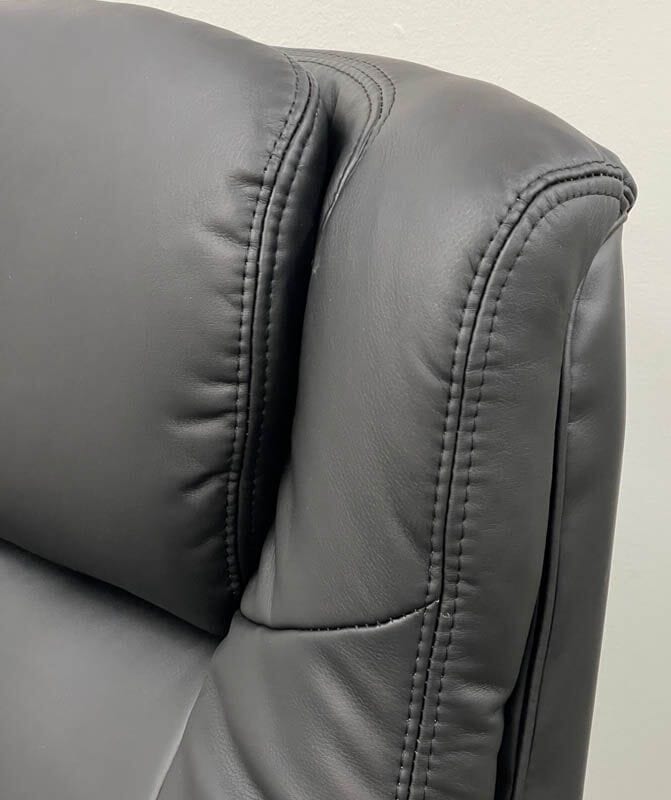 HeavyDuty 500 Lbs. Capacity Black Leather Executive Chair