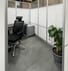 8' x 8' x 7'H White Laminate Modular Office Set with Desk and Chairs - Add-On Unit