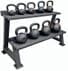 9-Piece Commercial Grade Cast Iron Kettlebell Set with Storage Rack