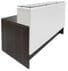 Emerge Glass Top Reception Desk w/Drawers & LED Light - 66