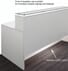 Emerge Glass Top U-Shaped 2-Person Shared Peninsula Reception Desk w/Drawers & LED Lights 