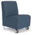 Ravenna Armless Guest Chair w/ Casters in Standard Fabric or Vinyl